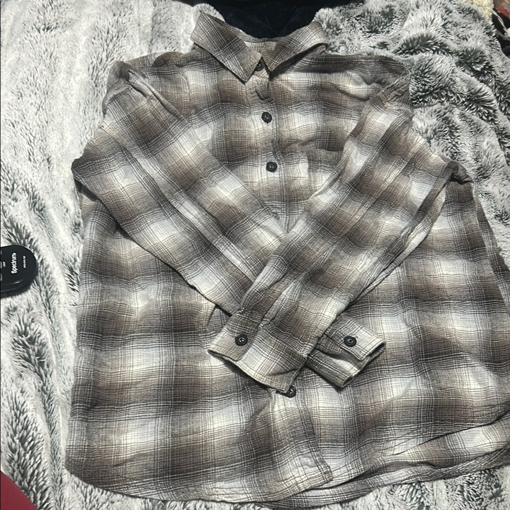 Plaid Button-Up Shirt